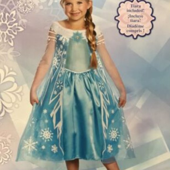 Elsa Dress, Frozen, Halloween Costume, Disney Store, Girls Dress-Up Size L 10-12 - Picture 1 of 14